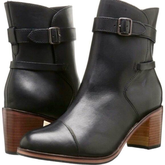 Wolverine Shoes - Wolverine 1000 Mile Samantha Pleet Bonny Pull On Black Leather Boots Size 8